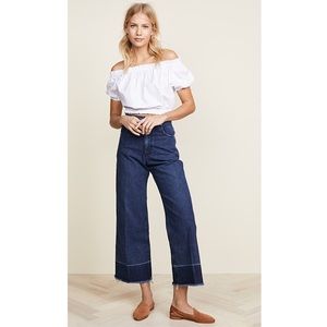 RACHEL COMEY Legion Wide Leg Distressed Jeans